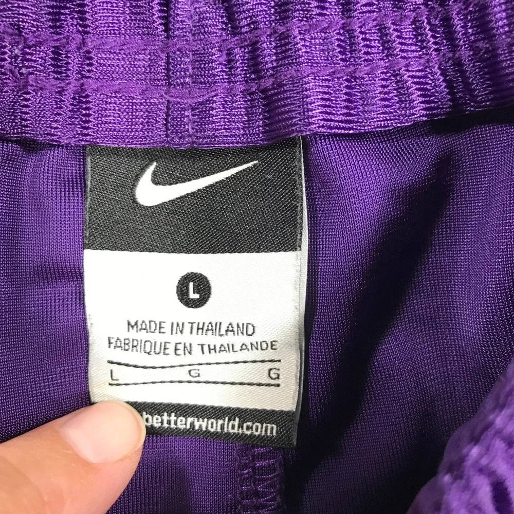 Nike Basketball Shorts Boys Large Purple Orange Athletic Workout Youth Kids